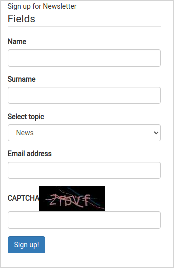Newsletter Form Block