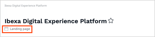 Ibexa Digital Experience Platform is a landing page
